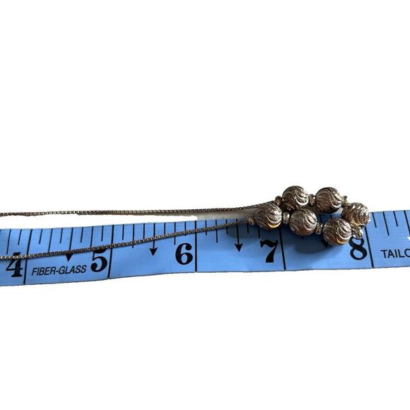 Italy Sterling Silver 925 Round Textured Beads Pendant Chain Necklace 16" Tested - Picture 6 of 6